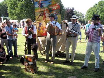 Bänkelsänger in Aktion