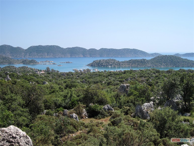 Blick auf die Inselwelt um Kekova